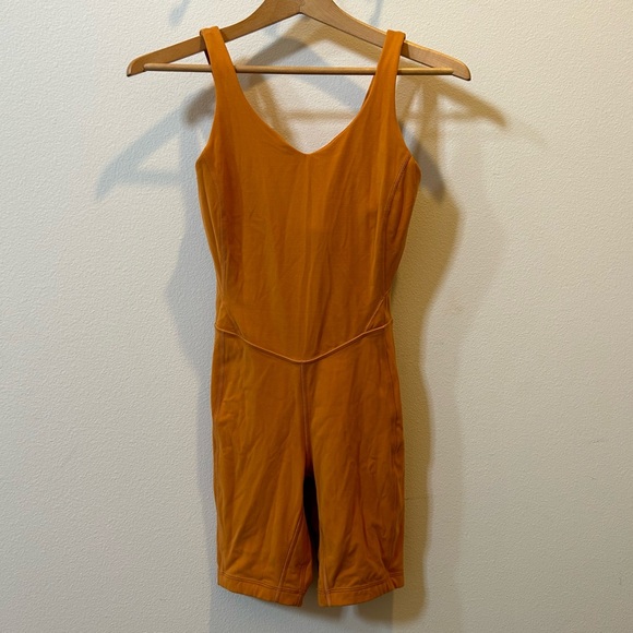 Lululemon Align Bodysuit/Onesie 8” Size 4 in Autumn Orange GUC - Picture 3 of 12
